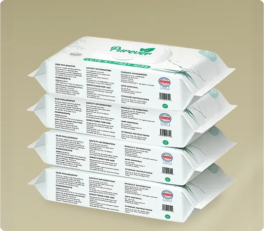 Purever Signature Bamboo Baby Wipes - 4 Packs